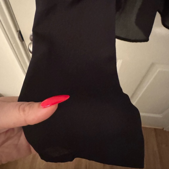 NWT Long Sleeve Black Semi Sheer Abercrombie & Fitch Blouse size Small - Picture 14 of 14